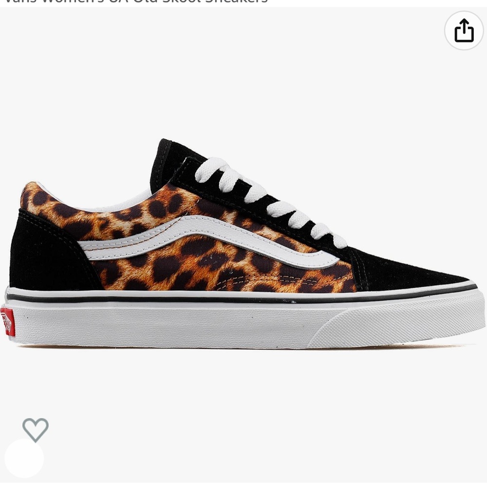 Vans Women's Old Skool Leopard Print Low-Top Sneakers - Black/Leopard
